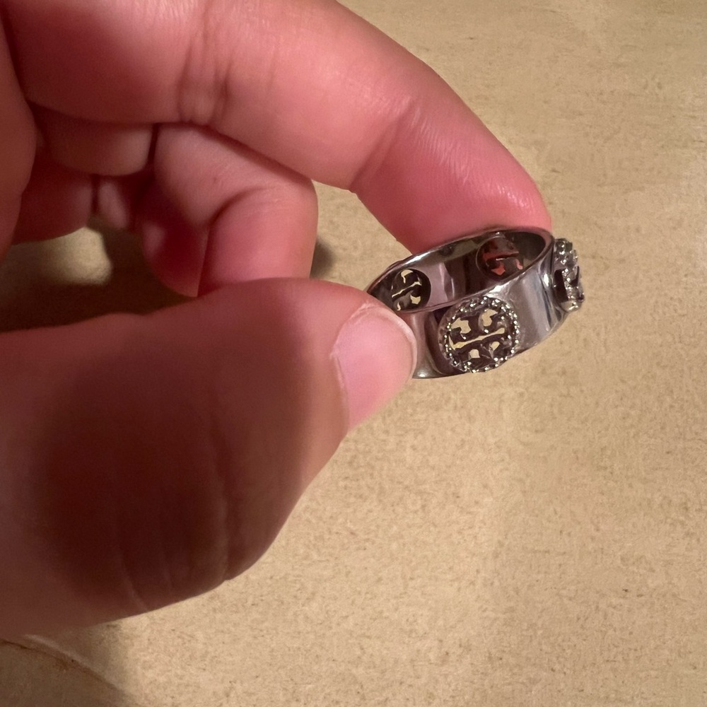 Tory Burch Silver Logo/Icon Ring - Picture 2 of 10